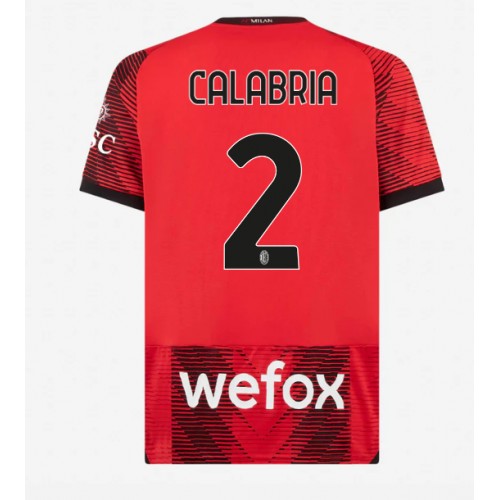 Fotbalové Dres AC Milan Davide Calabria #2 Domácí 2023-24 Krátký Rukáv